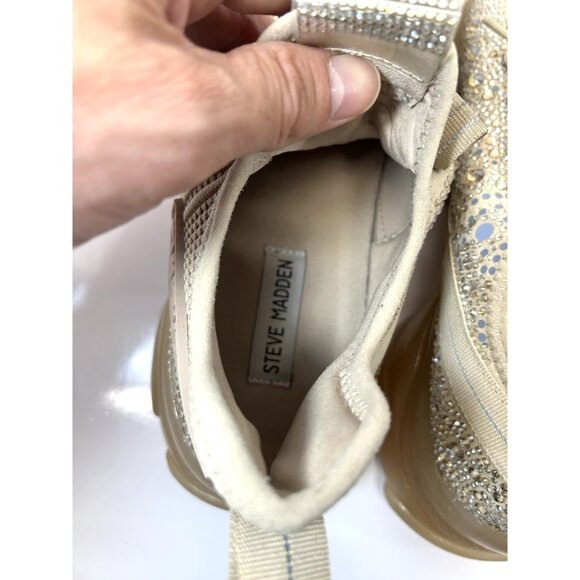Steve Madden SM NY 90 Rhinestone Sneakers SM49498654 Women’s 9 M Blush MAXIMA - Picture 13 of 15